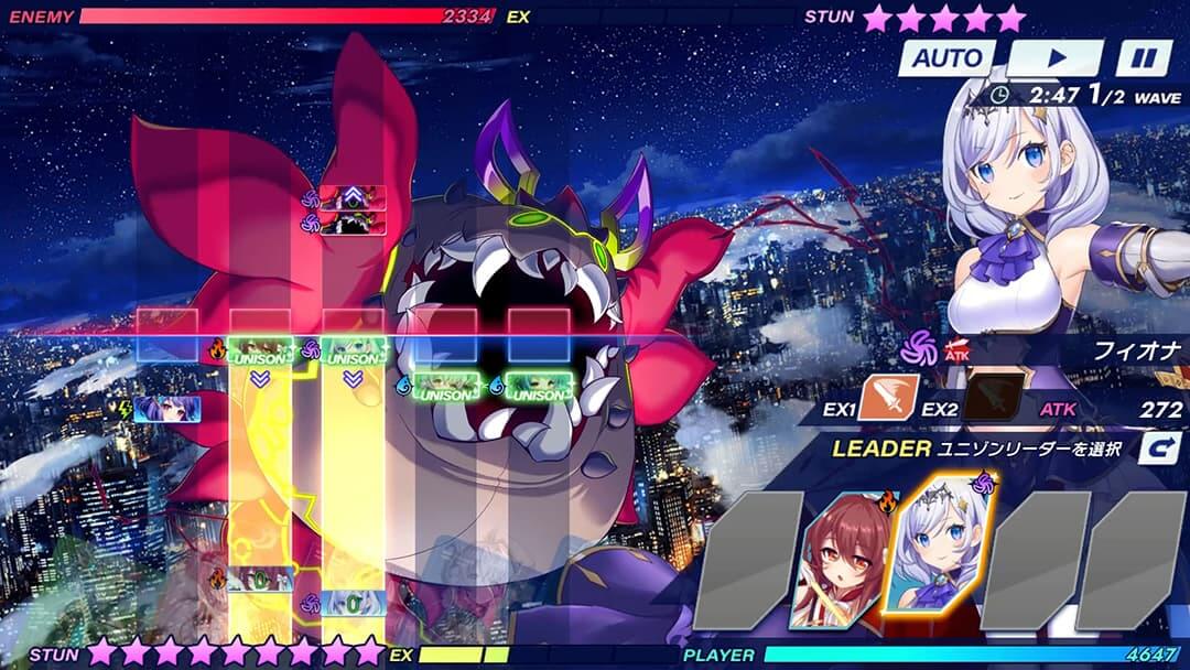 ティンクルスターナイツX バトル画面